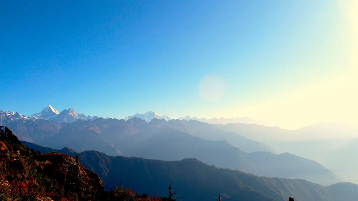 mountain view from ama yangri peak in nepal