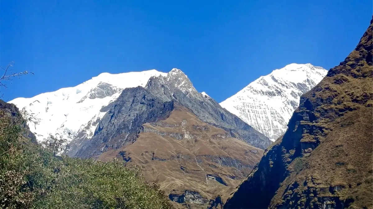 view of Annapurna first I, Annapurna base camp trekking in Nepal