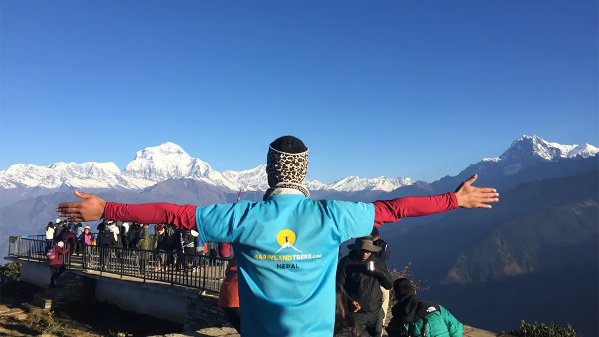 annapurna himalaya view from poon hill include world's 7th highest mountain mt. dhaulagiri in Nepal