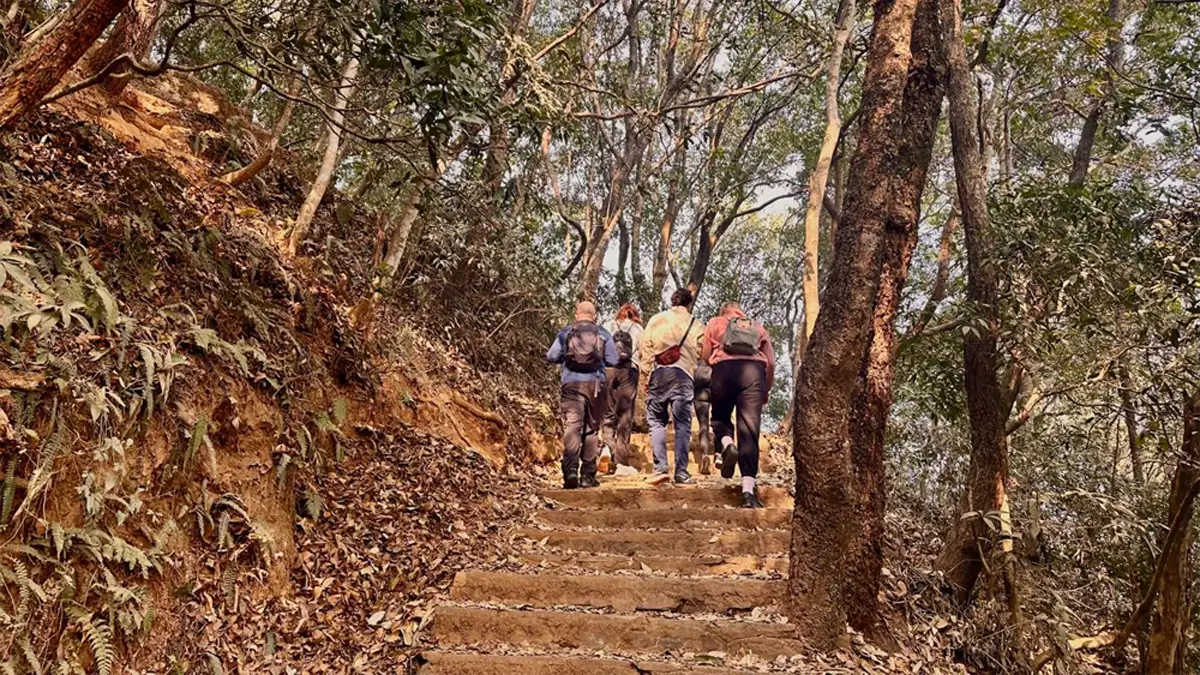 hiking in kathmandu jamacho hill forest