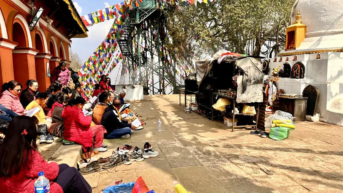 puja worship in jamacho hill kathmandu