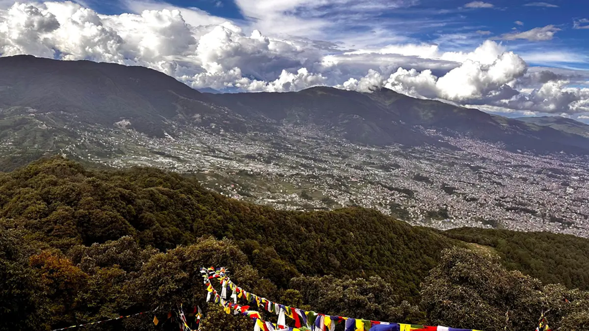 kathmandu valley view from jamacho hill top