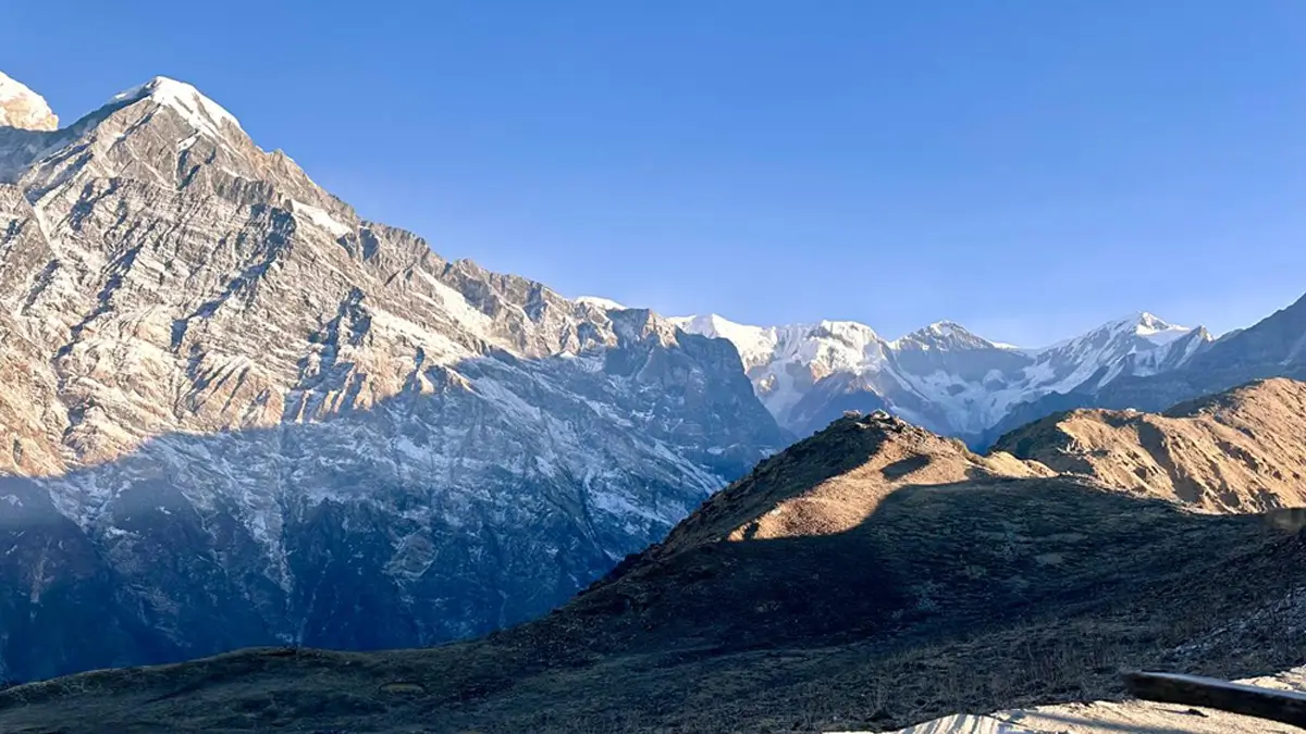 annapurna mountain view from high camp mardi himal trek