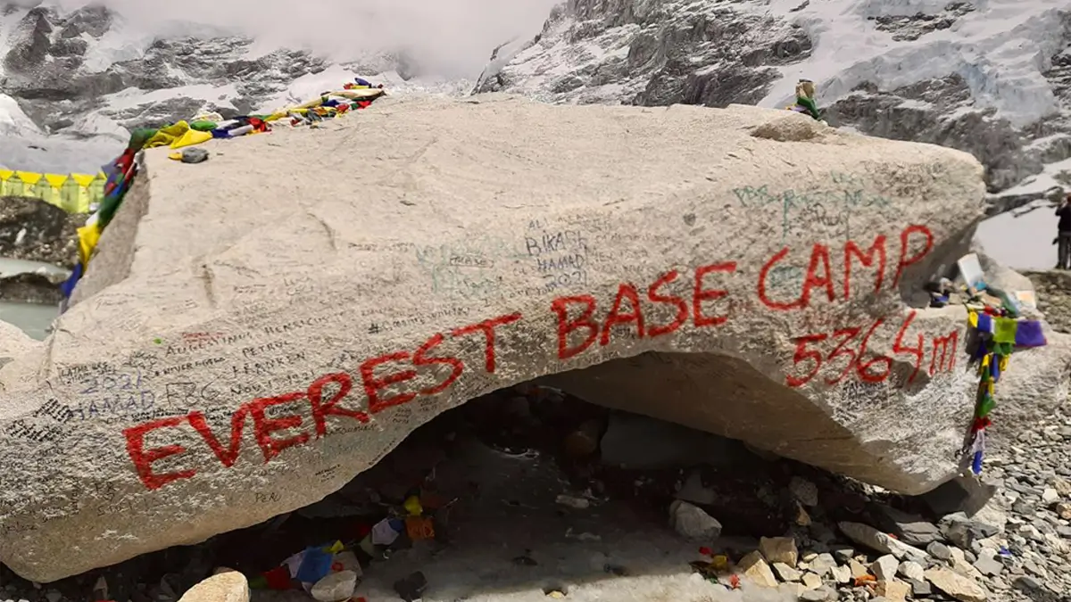 Mount Everest base camp in Nepal, South Asia