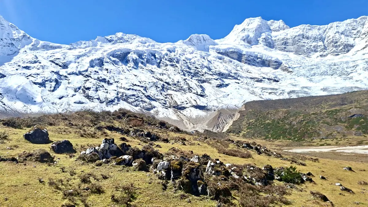Manaslu Himalaya mountain range view