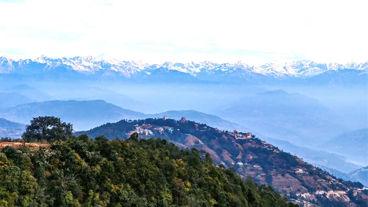 Himalaya view from Nagarkot Nepal