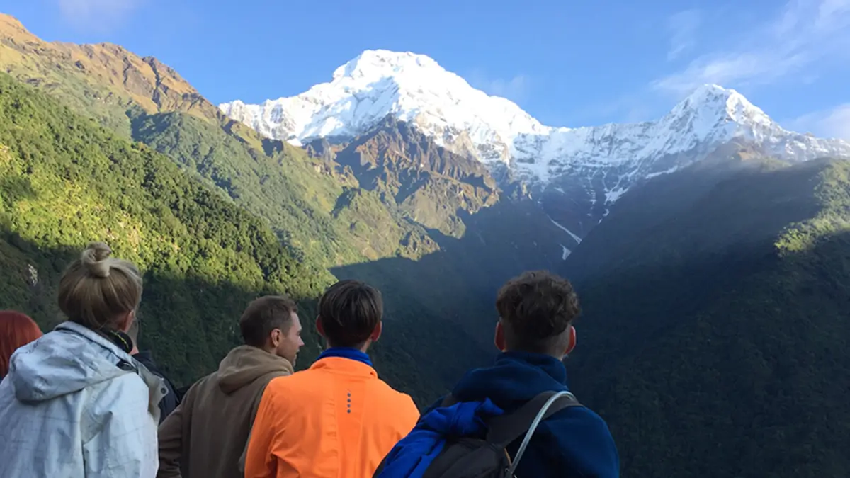 Annapurna south and hiunchuli view from Chhomrong annapurna
