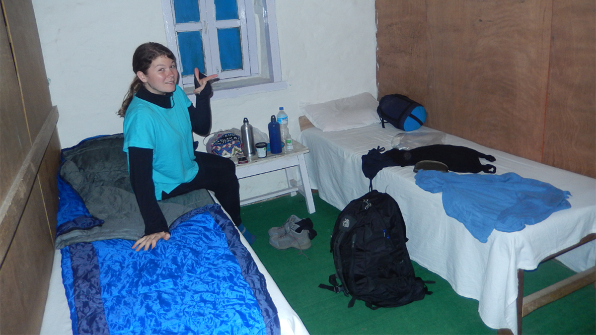 trekking tea house in the annapurna base camp routes