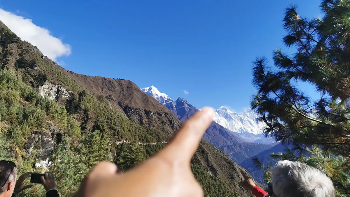 View of Mount Everest from nearby Everest View Hotel